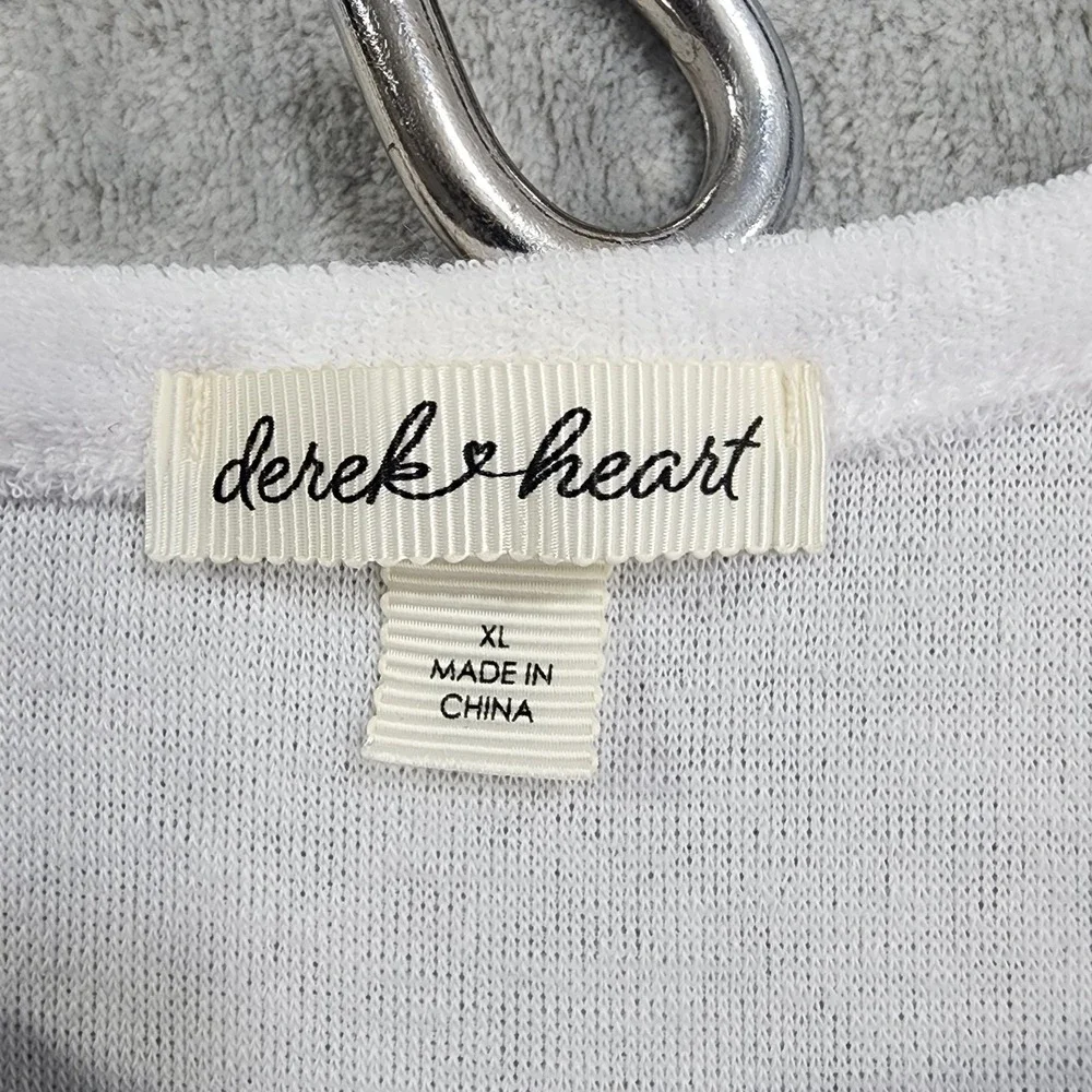 NEW Derek Heart Dress Juniors XL White Terry Racerback Bodycon Casual Summer‎